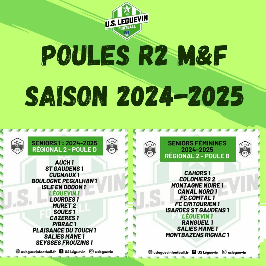 POULES SENIORS M & F SAISON 2024-2025